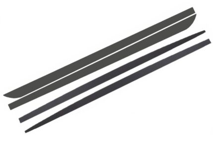 Side Skirts Add-on Extensions with Side Decals Sticker suitable for BMW F10 F11 5 Series (2011-Up) M-Performance Design