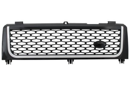 Central Grille suitable for Land Range Rover Vogue III L322 (2002-2005) Piano Black & Silver Autobiography Supercharged Edition