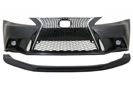 Front Bumper with Lower Spoiler Lip suitable for Lexus IS XE20 (2005-2013) IS F Sport Facelift XE30 (2014-up) Design