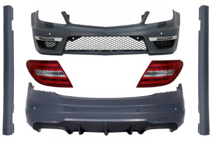 Body Kit suitable for Mercedes C-Class W204 Facelift (2007-2015) with LED Taillights
