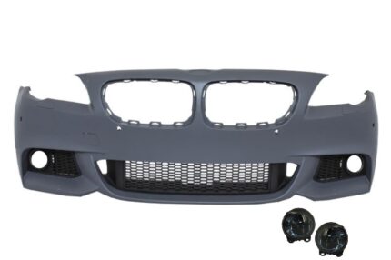 Front Bumper suitable for BMW F10 F11 5 Series (2011-2014) M-Technik Design With Smoke Fog Lamps