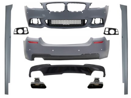 Complete Body Kit suitable for BMW F10 5 Series (2014-up) Facelift LCI M-Technik 550i Design Brilliant All Black Edition