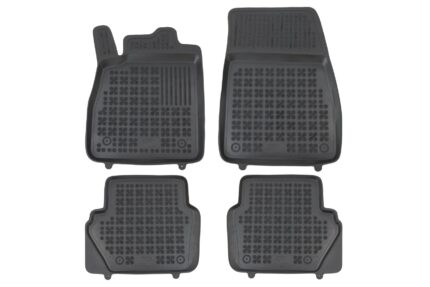 Rubber Car Floor Mats Black suitable for Ford Fiesta MK7 (2017-up) Ecosport II (2012-) Ford Puma (2019-)
