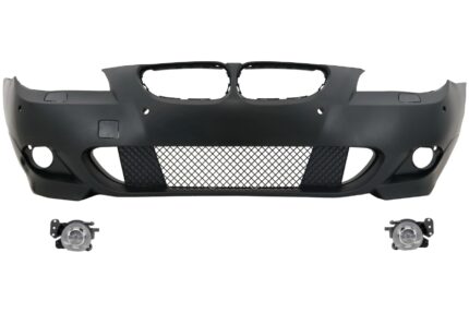 Front Bumper PDC 24mm with Fog Lights suitable for BMW 5 Series E60 E61 (2003-2007) M-Technik Design