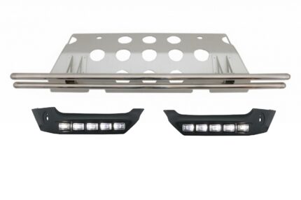 Front Bumper Spoiler LED DRL Extension Rear Skid Plate Under Run suitable for Mercedes W463 G-Class (1989-2017)
