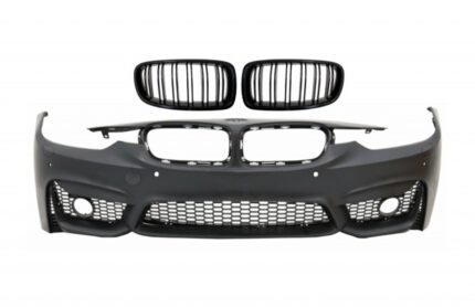 Front Bumper with Kidney Grilles Double Stripes suitable for BMW 3 Series F30 F31 Non LCI & LCI (2011-2018) M3 Sport EVO Design