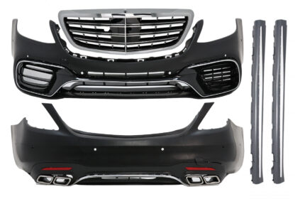 Complete Body Kit suitable for Mercedes S-Class W222 Facelift (2013-06.2017) S63 Design With Central Grille Chrome