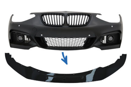Front Bumper Lip Spoiler suitable for BMW 1 Series F20 F21 (2011-2014) 2 Series F22 F23 (2014-up) M Sport M-Performance Design