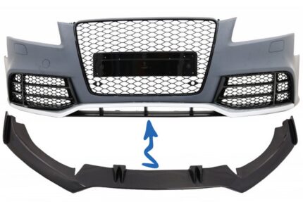 Front Bumper Add-On Spoiler Lip suitable for Audi A5 8T RS5 (2008-2016) Real Carbon