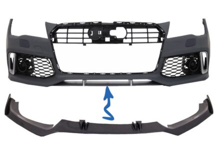 Front Bumper Add-On Spoiler Lip suitable for Audi A7 RS7 4G (2010-2018) Real Carbon