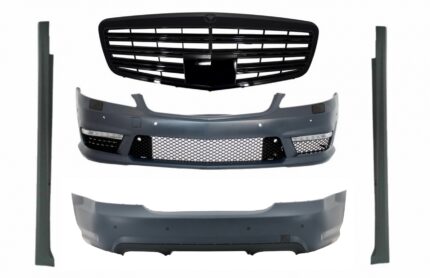Complete Body Kit suitable for Mercedes S-Class W221 (2005-2011) SWB S63 S65 Piano Black Design