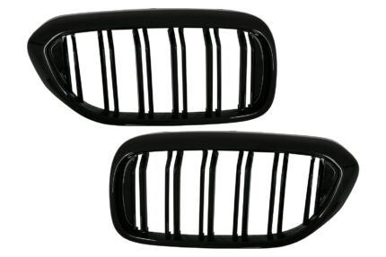 Central Kidney Grilles suitable for BMW 5 Series G30 G31 Sedan Touring (2017-up) Double Stripe M Design Piano Black