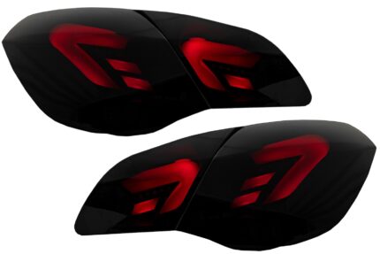 Full LED Taillights suitable for Opel Astra J (2009-2015) 5 Doors Hatchback Black Smoke
